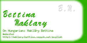 bettina maklary business card