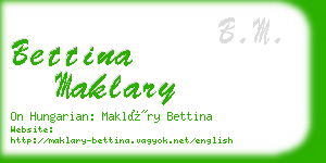 bettina maklary business card